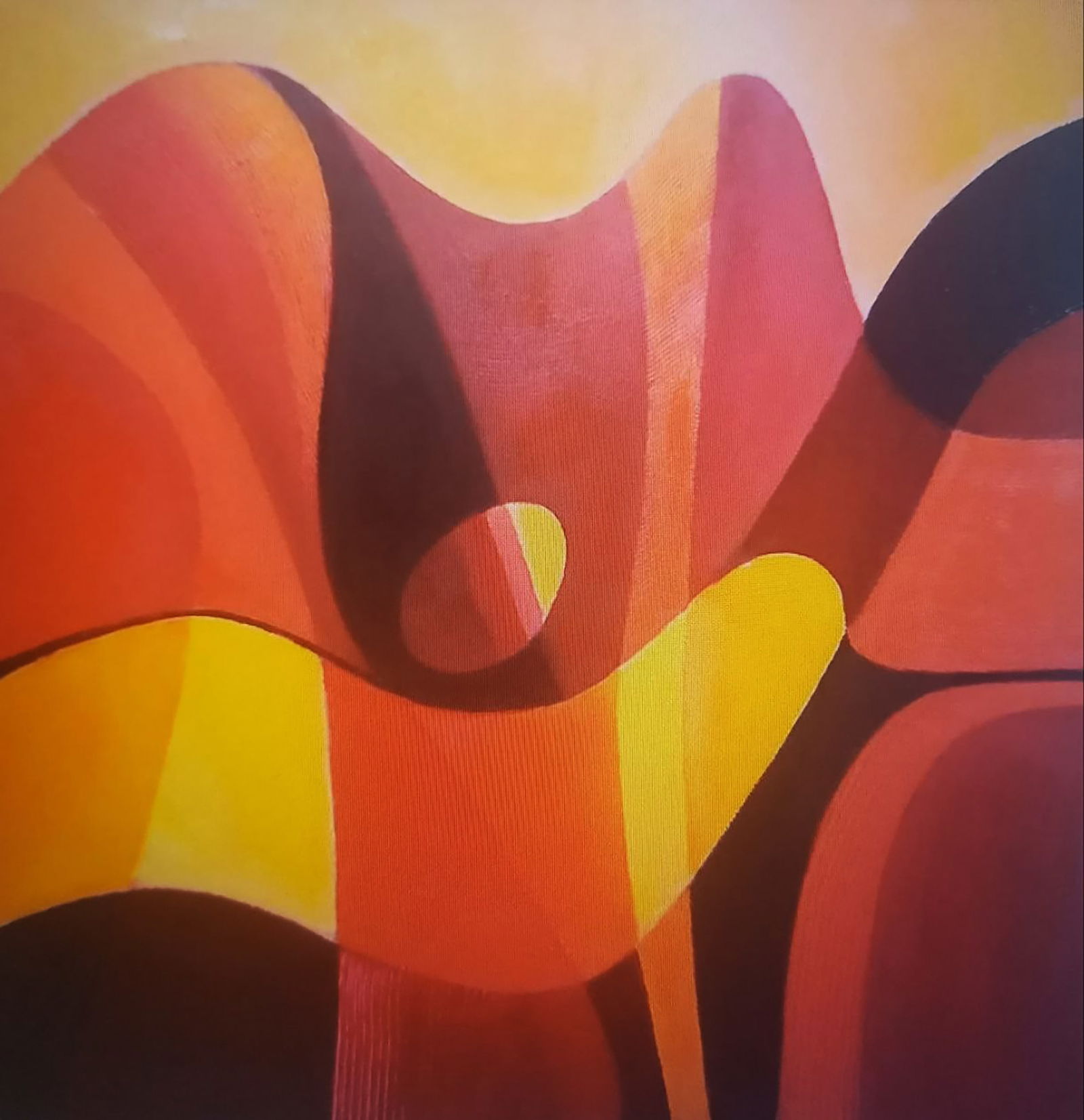 Oil painting Red shapes Alexander Strashevich (1 of 5)