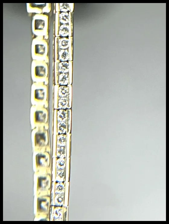 Estate 14k Yellow Gold 2 Carat Diamond Tennis Bracelet - 6