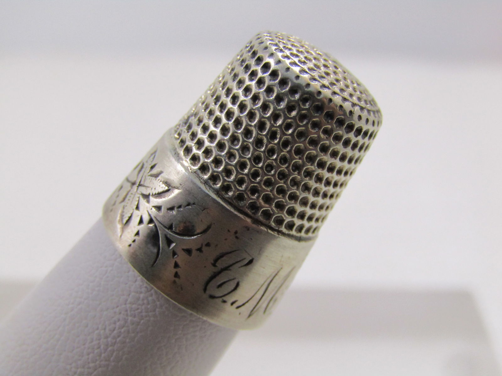 Vintage Sterling Thimble, Size, 9 , Signed, 1800's-1920's - 2