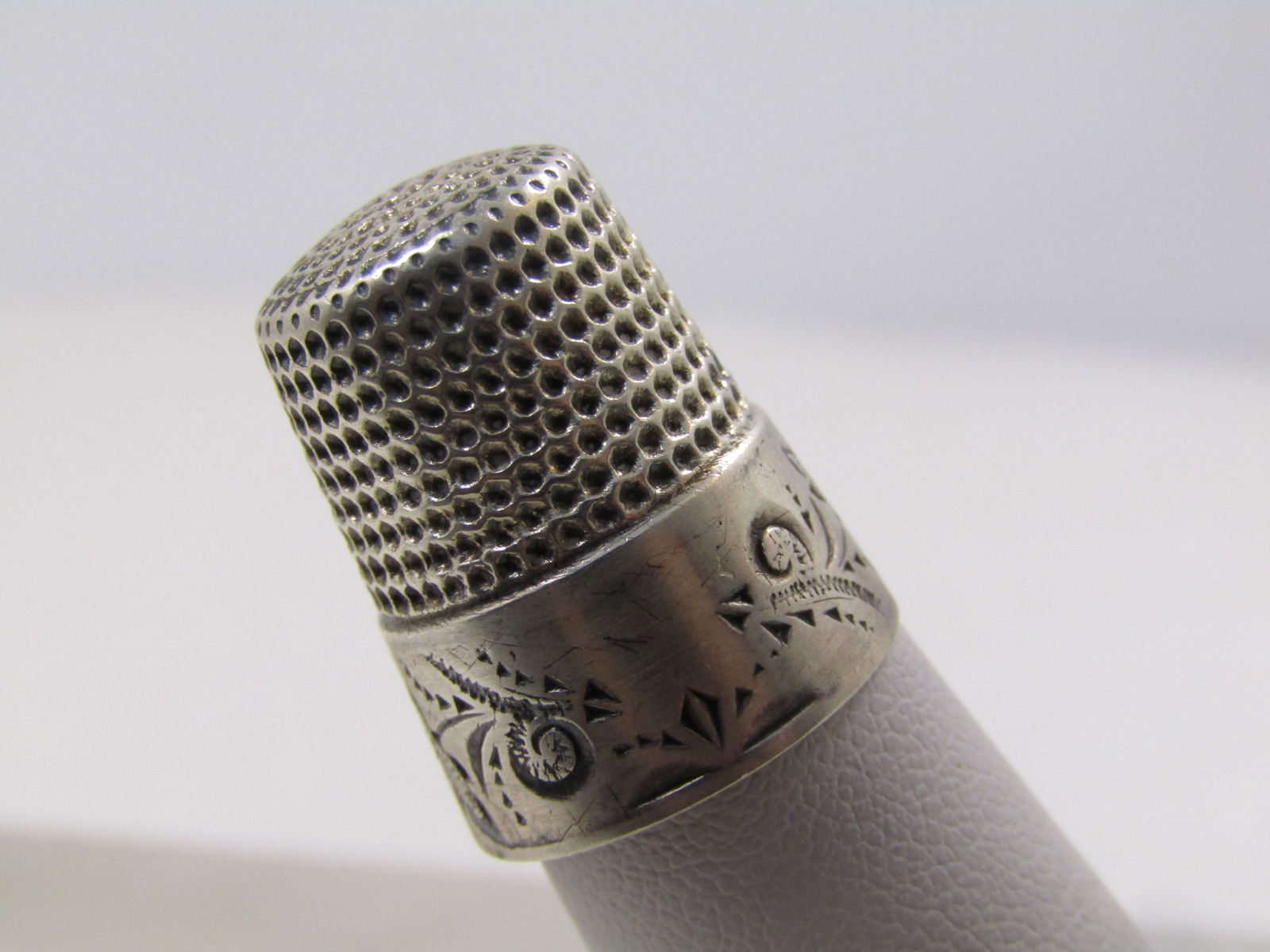 Vintage Sterling Thimble, Size, 9 , Signed, 1800's-1920's - 3