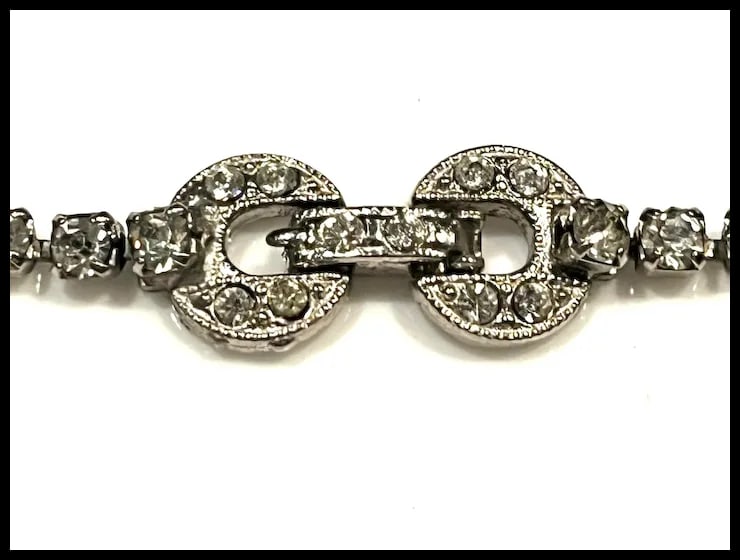 Vintage Rhinestone Statement Necklace - 6