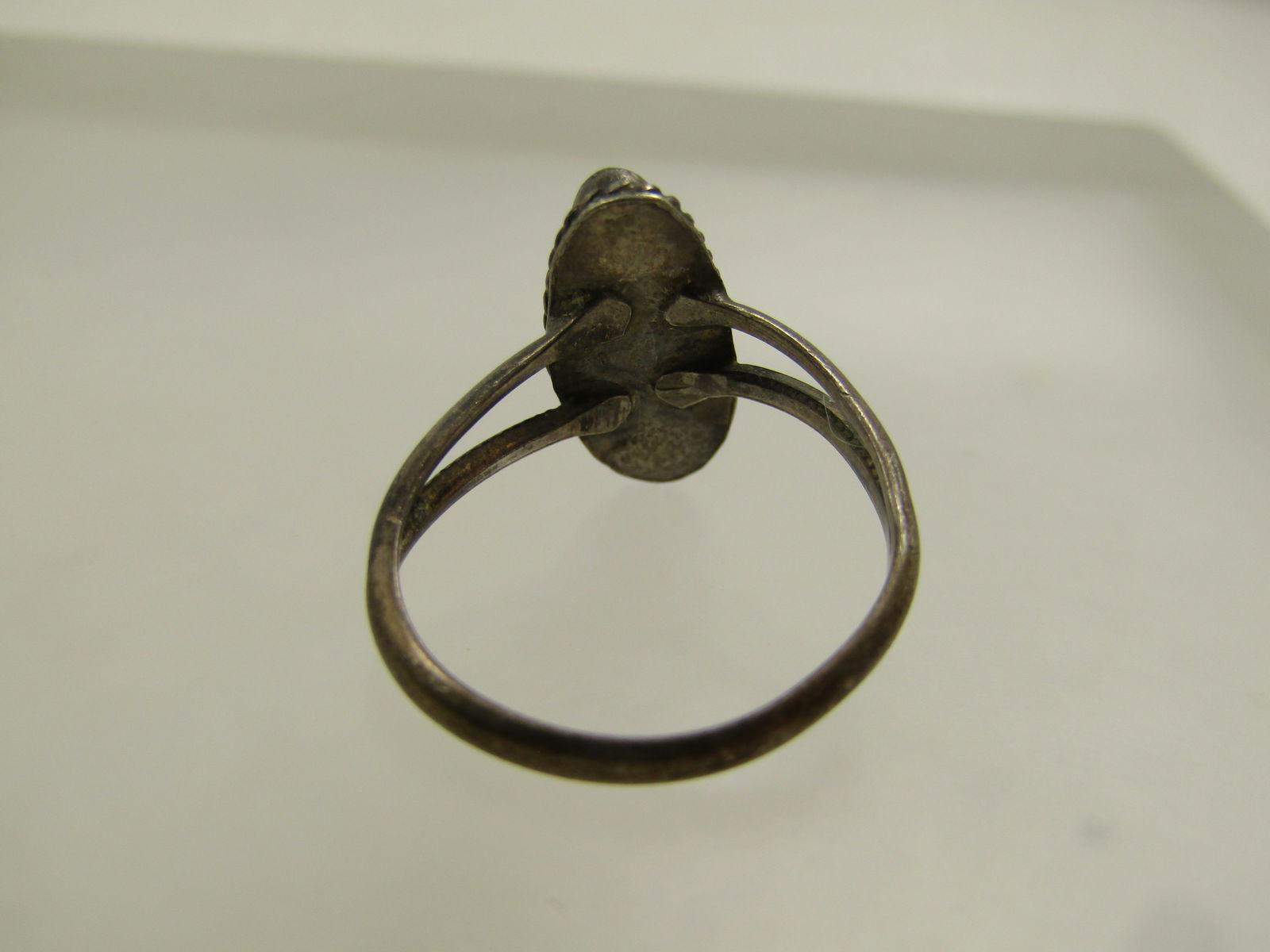 Vintage Sterling Southwestern Mother-of-Pearl Ring, Size 6, 1960's-1970's - 6