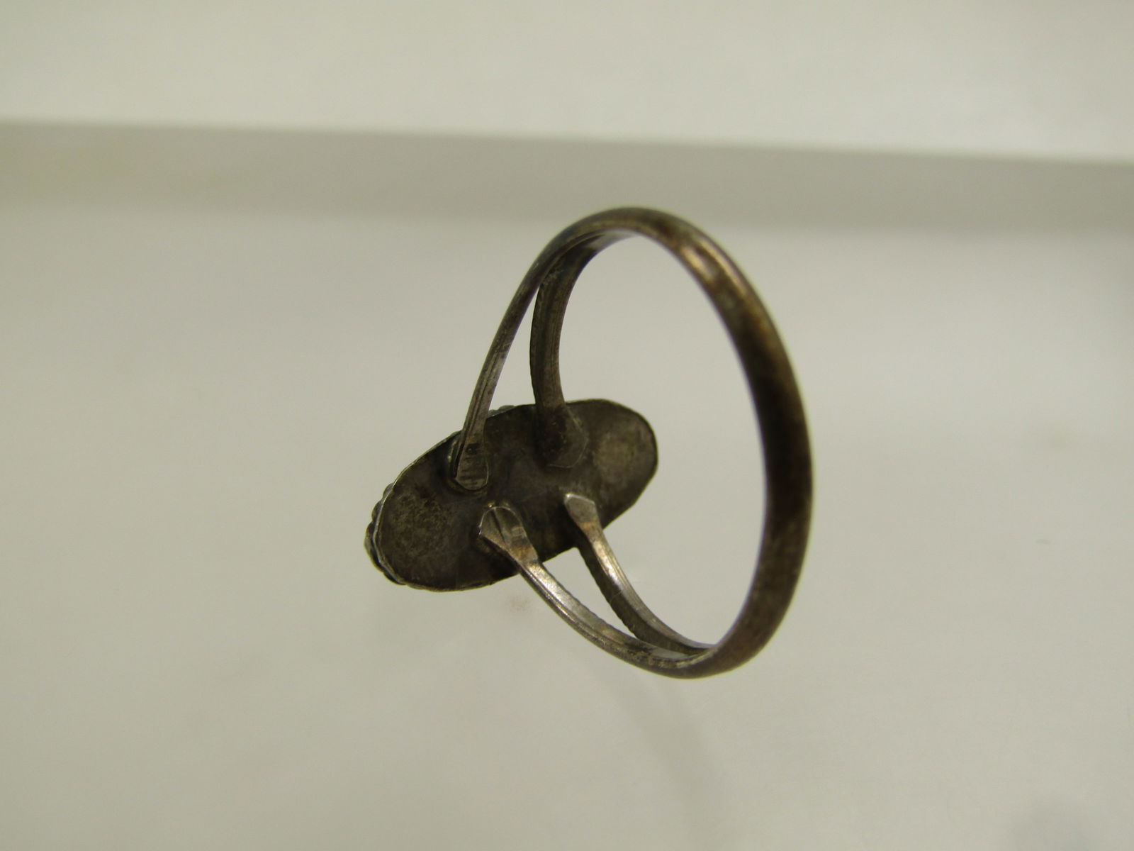 Vintage Sterling Southwestern Mother-of-Pearl Ring, Size 6, 1960's-1970's - 7