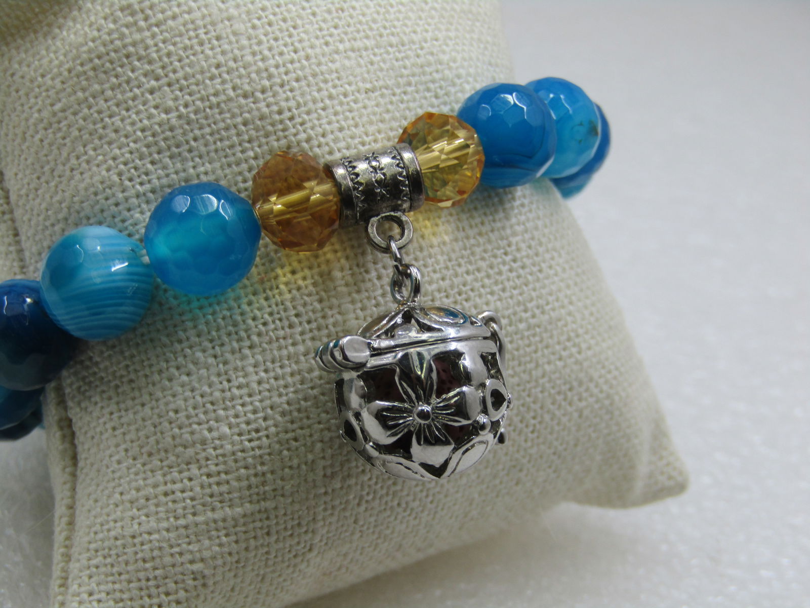 Vintage Faux Tuquoise Coiled Bracelet, Adjustable 6-8", 1960's-1970's - 2