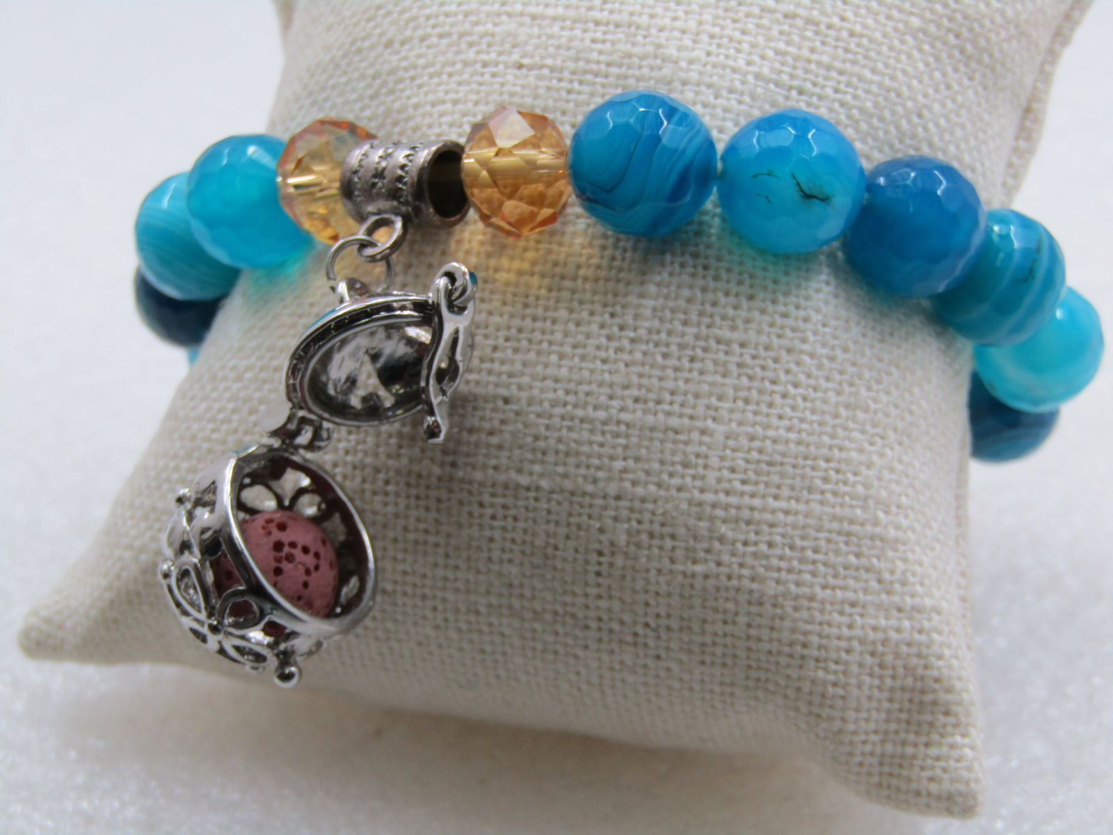 Vintage Faux Tuquoise Coiled Bracelet, Adjustable 6-8", 1960's-1970's - 3