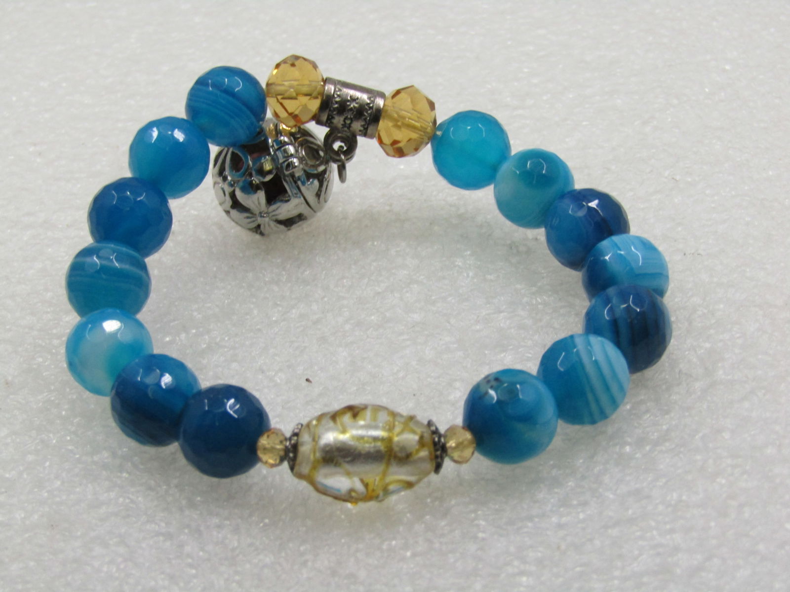 Vintage Faux Tuquoise Coiled Bracelet, Adjustable 6-8", 1960's-1970's - 5