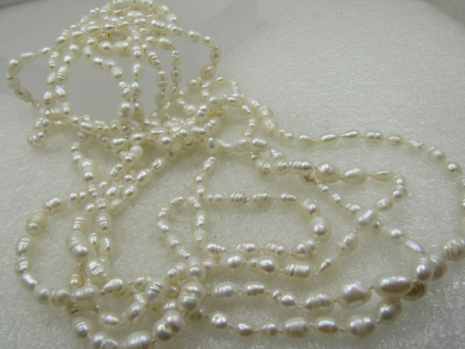 Freshwater Knotted Pearl Necklace, 96" - 5