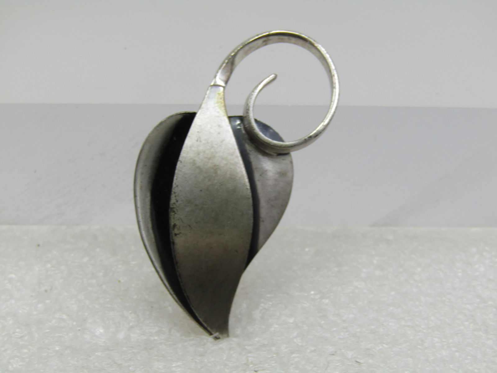 Vintage Sterling Jewelart Leaf Brooch, Mid-Century, 2" - 2