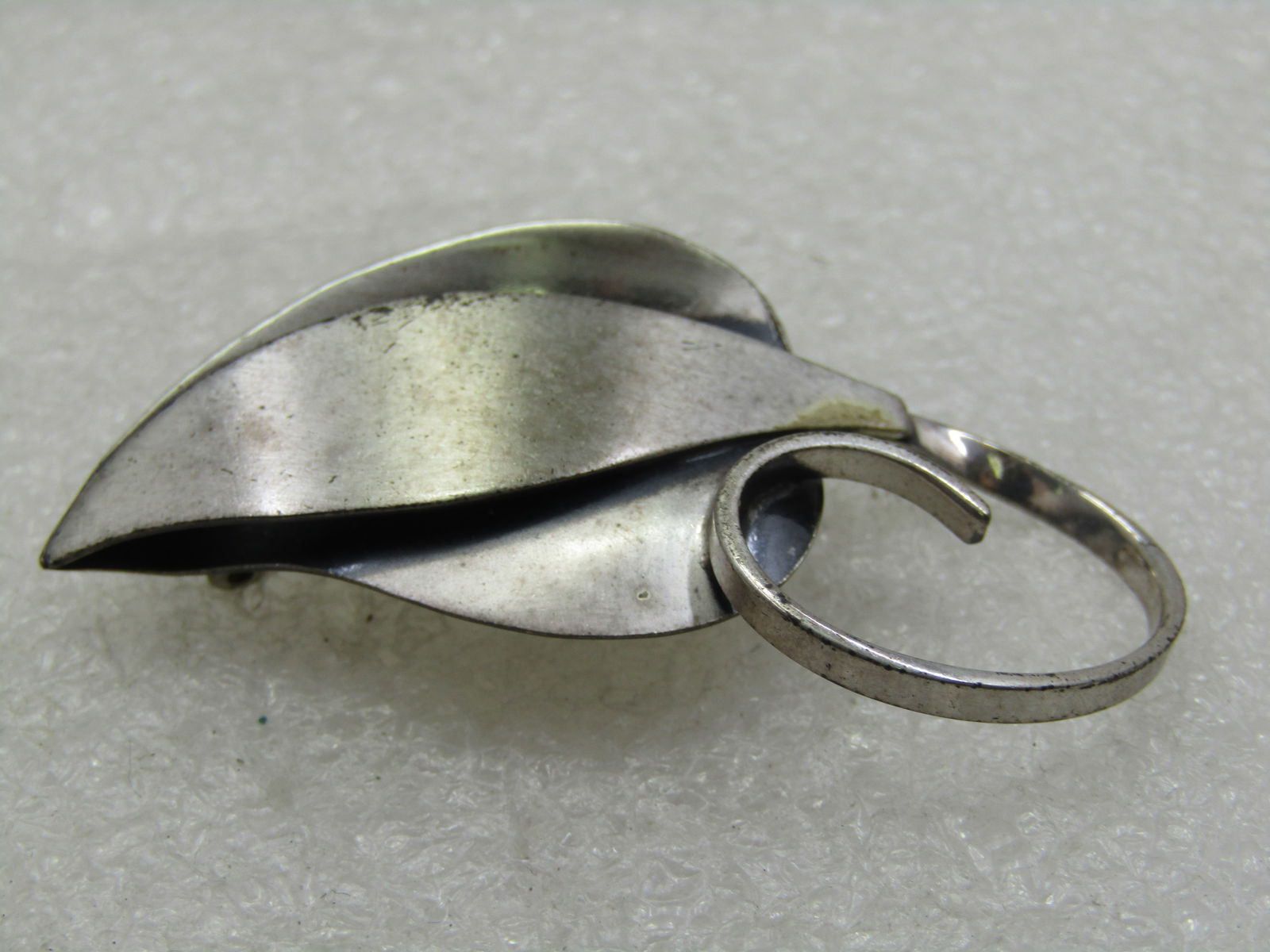 Vintage Sterling Jewelart Leaf Brooch, Mid-Century, 2" - 4