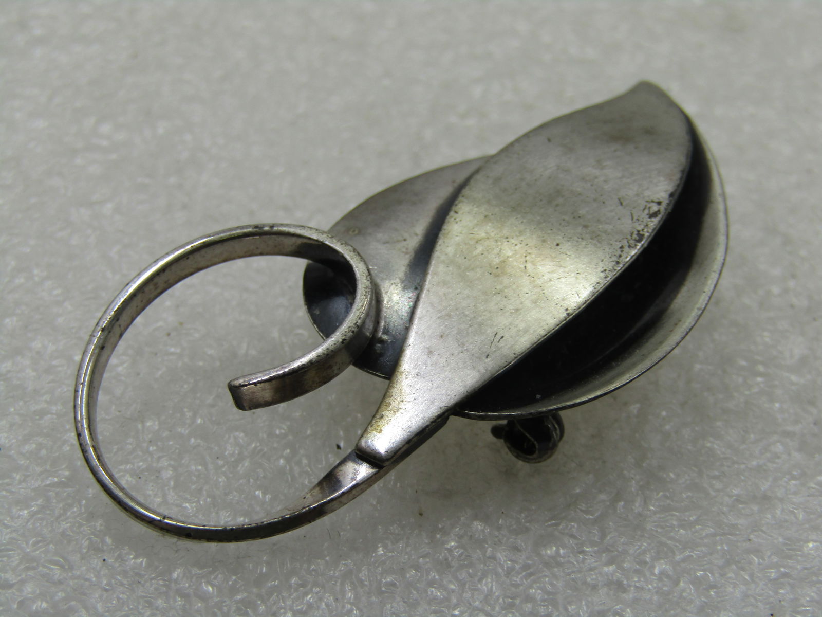 Vintage Sterling Jewelart Leaf Brooch, Mid-Century, 2" - 7