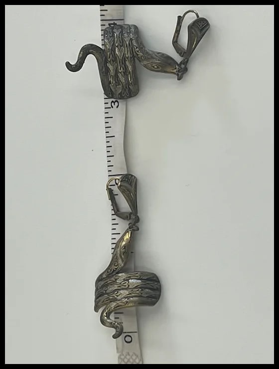 Vintage Coiled Snake/Cobra Golden Earrings - 6