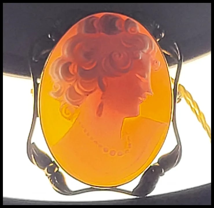 Vintage Van Dell Gold Filled Cameo Pin/Pendant/Brooch - 5