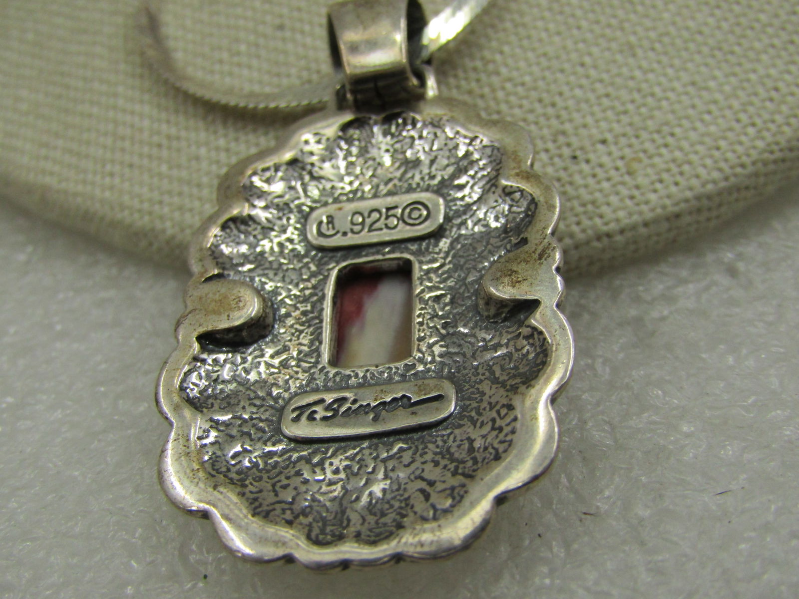 Vintage Sterling Southwestern Agate Necklace, Carolyn Pollack Relios, 24" - 5