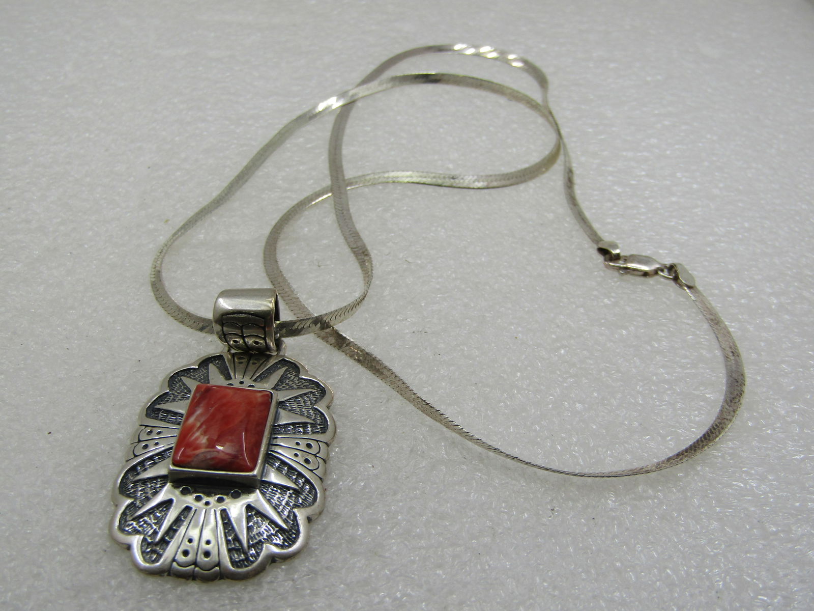 Vintage Sterling Southwestern Agate Necklace, Carolyn Pollack Relios, 24" - 6