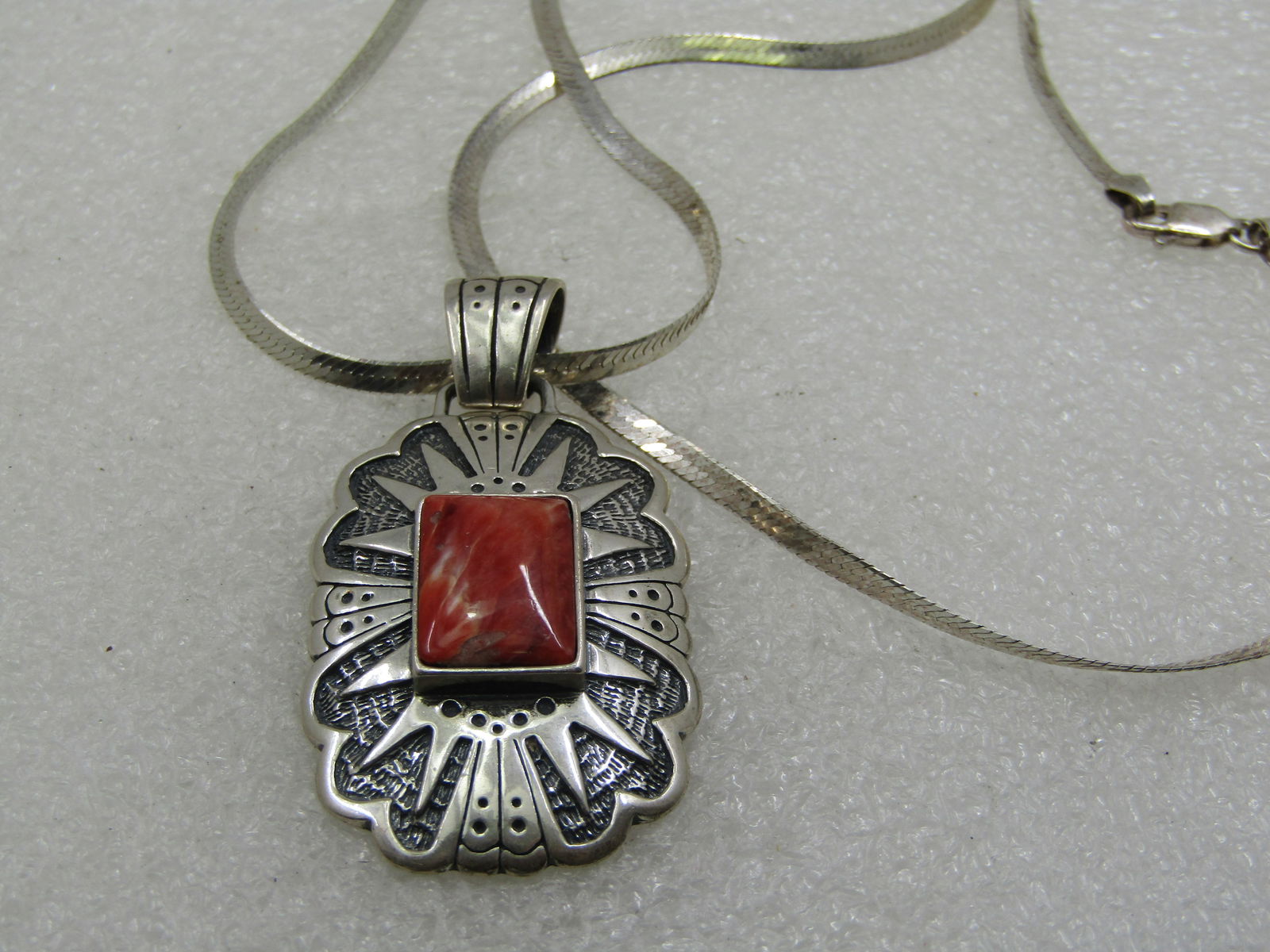 Vintage Sterling Southwestern Agate Necklace, Carolyn Pollack Relios, 24" - 7