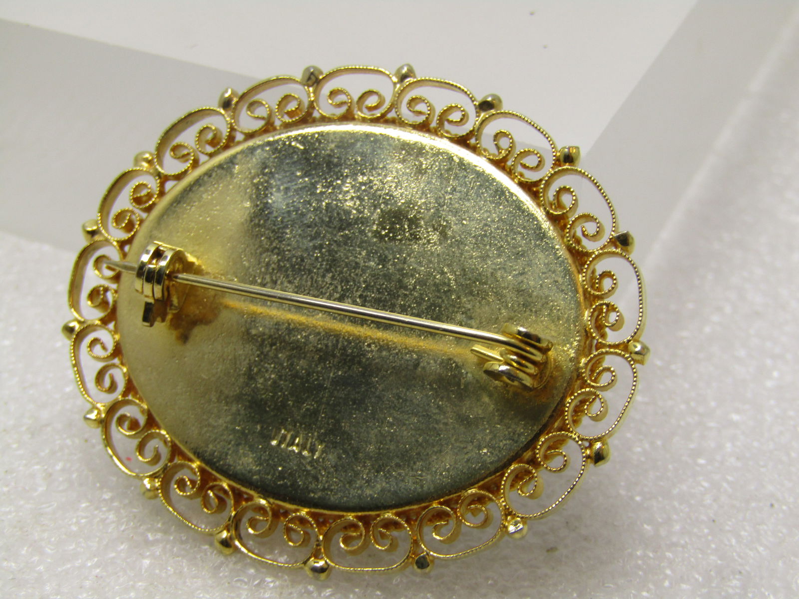 Vintage Blue Floral Micromosaic Brooch, Italy, 1960's - 5