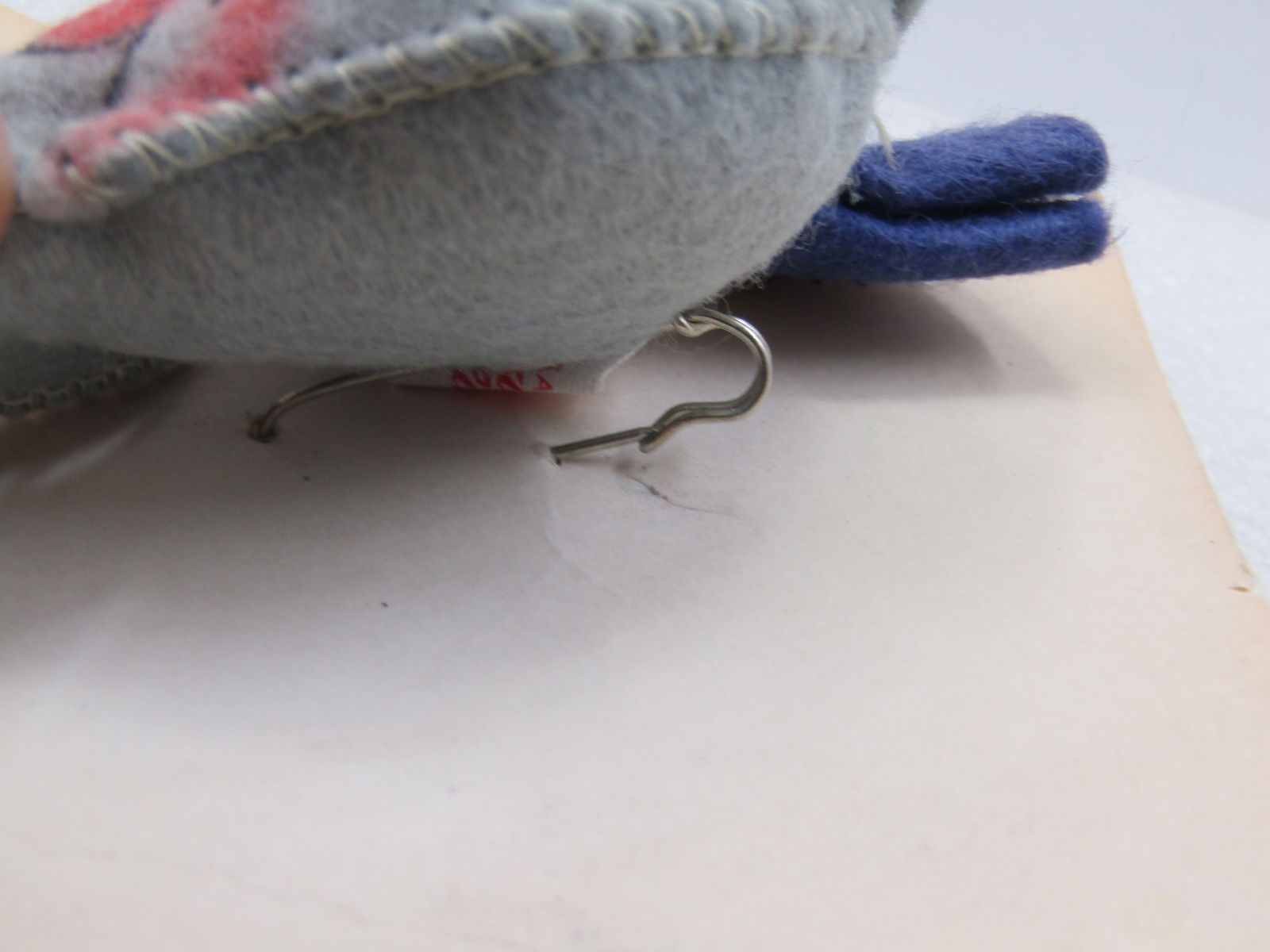 Felt Elephant Brooch Annalee Pin-On, Vintage New on Card, Mint - 7