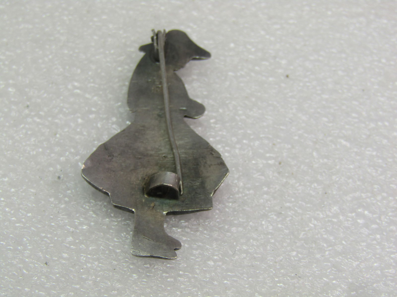 Vintage Sterling Peruvian Woman Figural Pin, Cl-Clasp, 1960's-1970's - 4