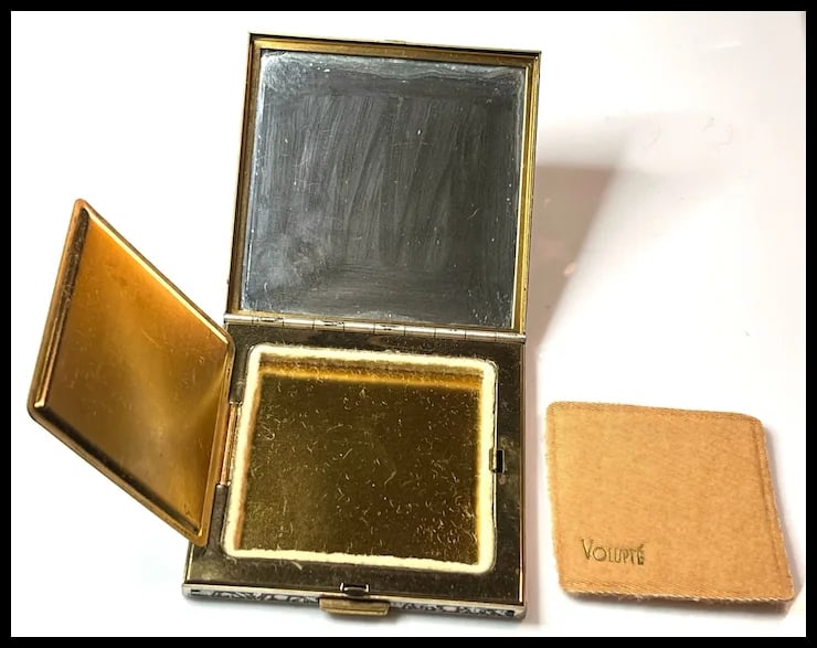 Vintage French Volupte Adam and Eve Compact - 10