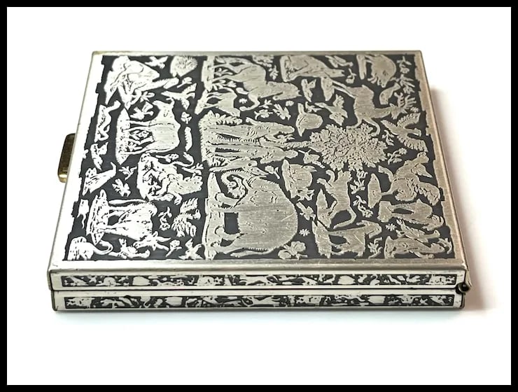 Vintage French Volupte Adam and Eve Compact - 7