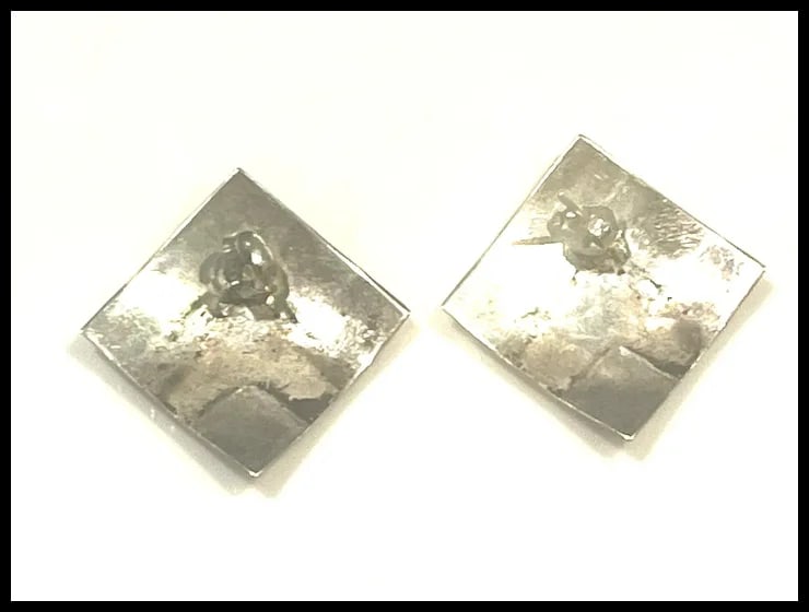 Vintage Sterling Silver Handmade Earrings - 4