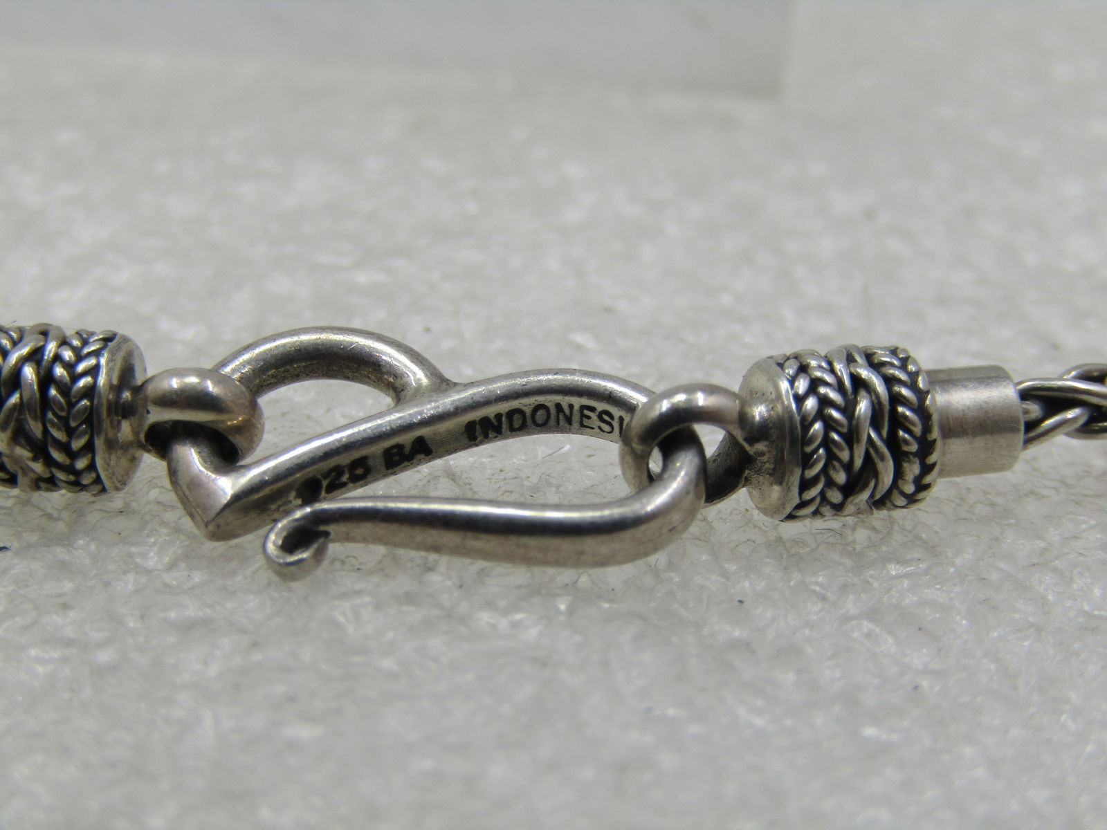 Vintage Sterling Byzantine Chain Necklace, 2.5mm", 24" Long, Signed BA - 4