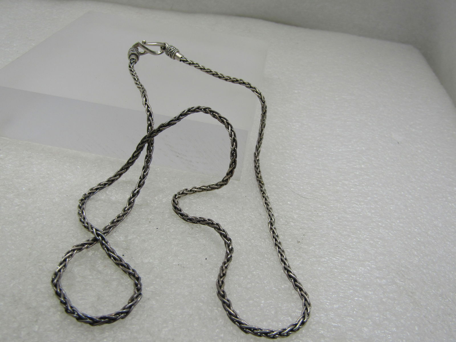 Vintage Sterling Byzantine Chain Necklace, 2.5mm", 24" Long, Signed BA - 5