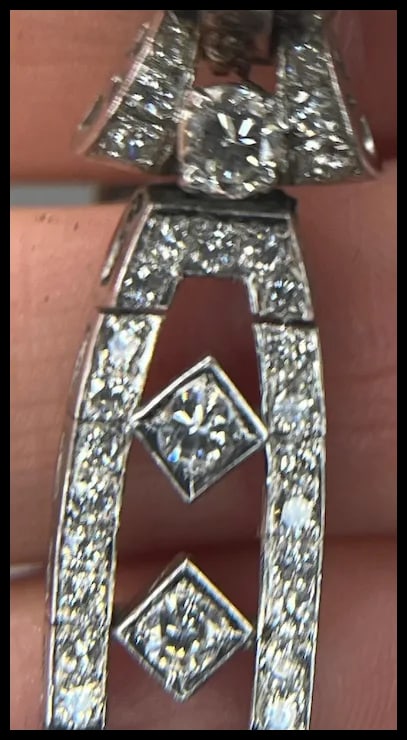 Incredible Estate Diamond and Platinum Hamilton Bracelet/ Hidden Watch - 16