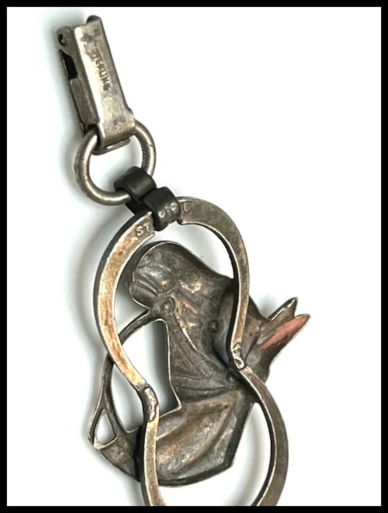 Vintage Signed BEAU Five Horse Equestrian Sterling Silver Bracelet - 7