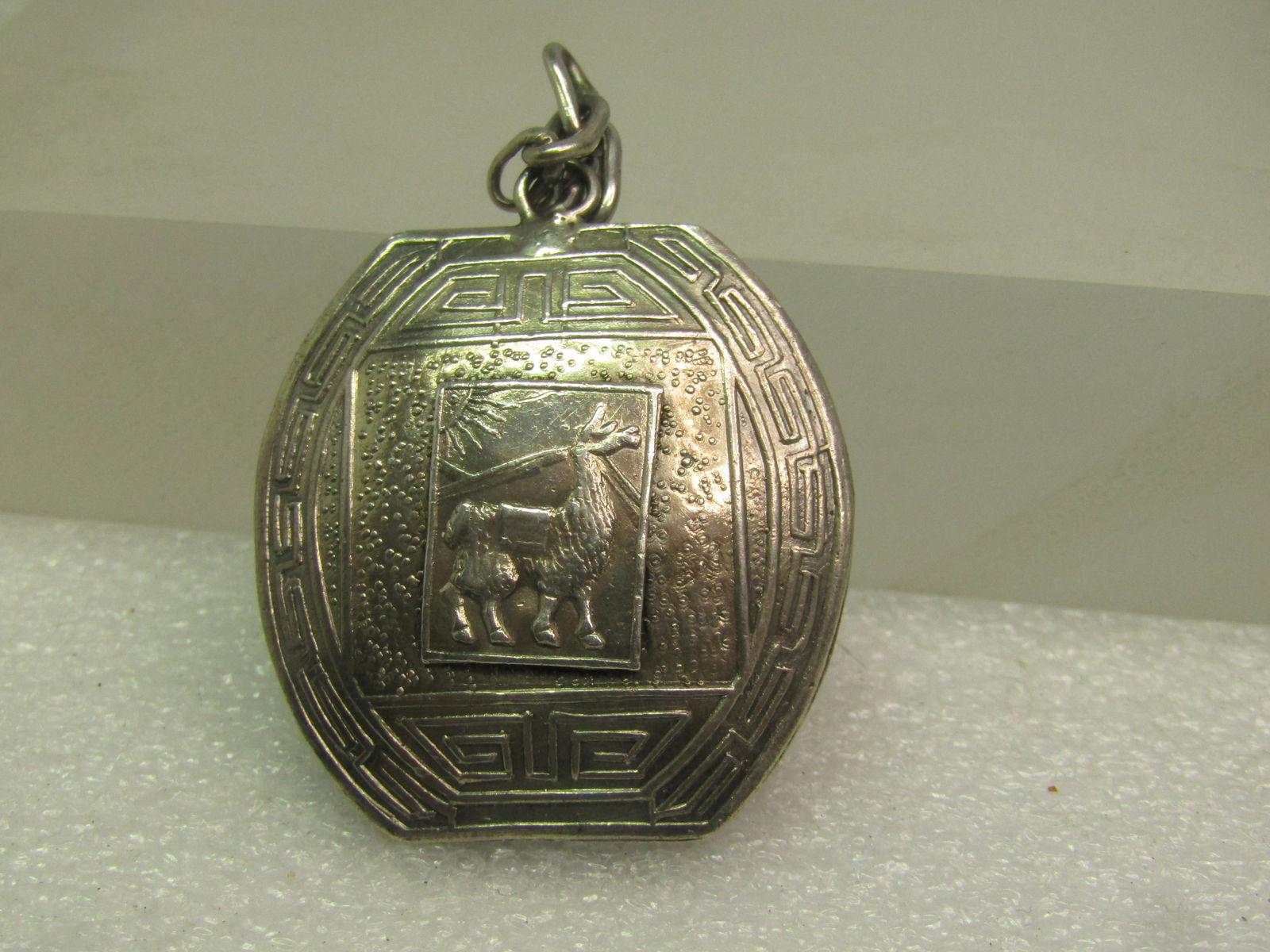 Vintage Sterling Peruvian Pendant, 1960's-1970's, Two-Sided - 6