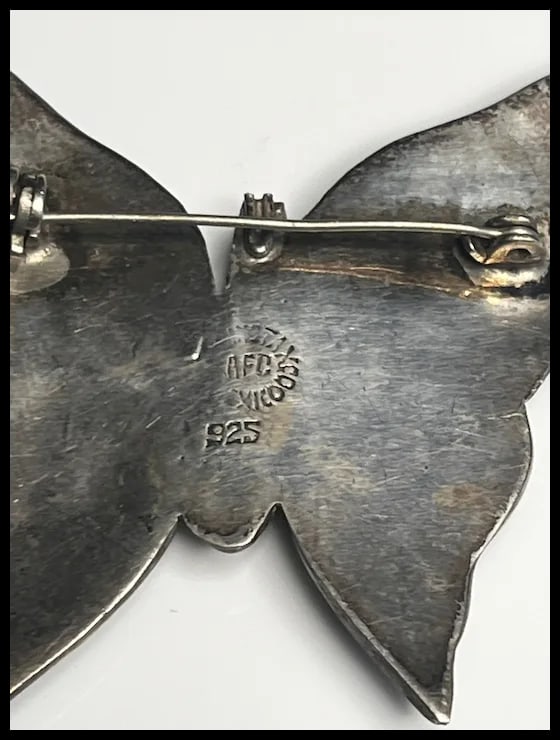 Vintage Sterling Silver Abalone Barrette and Brooches - 8