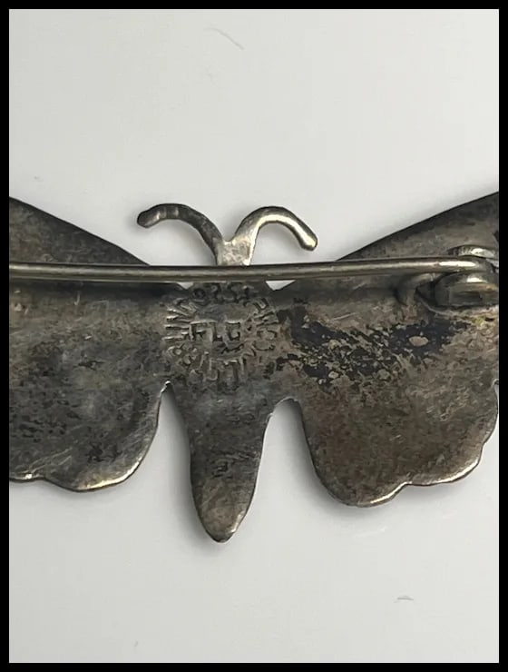 Vintage Sterling Silver Abalone Barrette and Brooches - 9