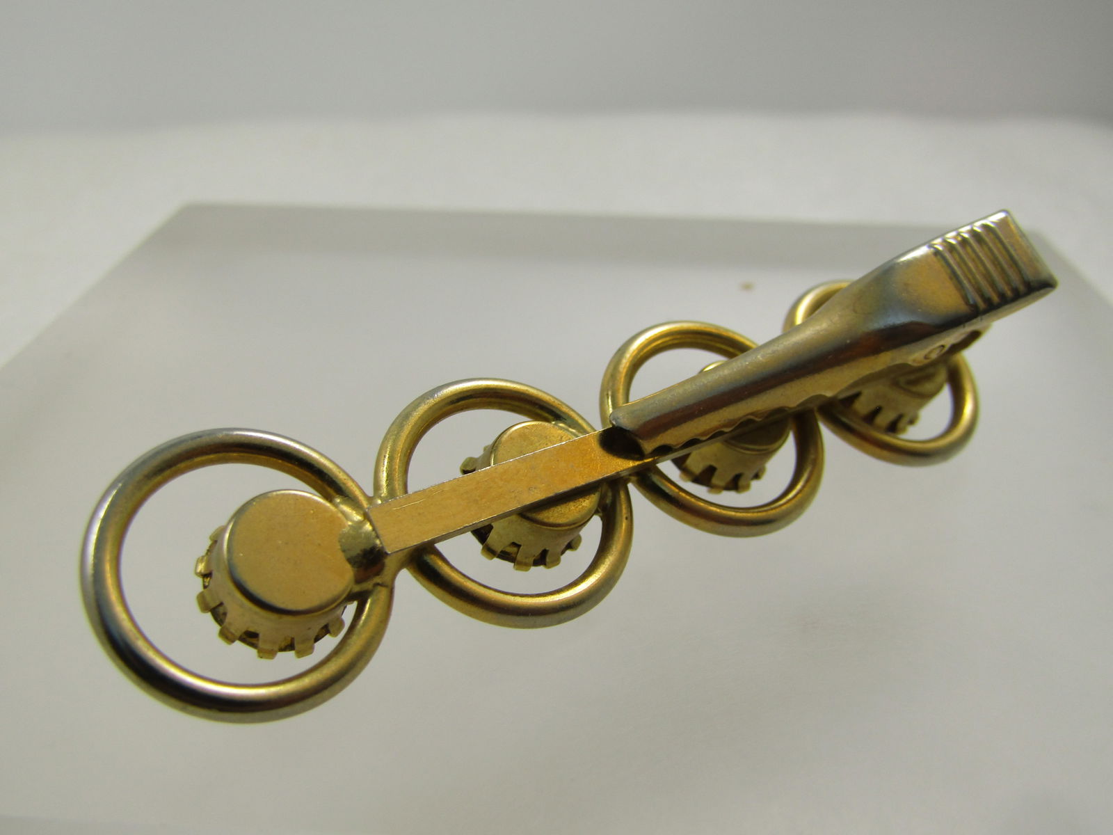 Vintage Purple Rhinestone Tie Clasp, 1960's - 4