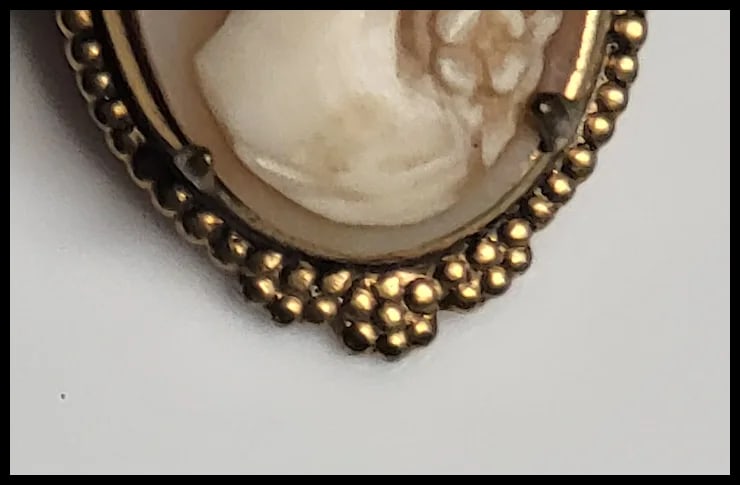 Vintage Ornate Cameo Pin/Brooch - 4
