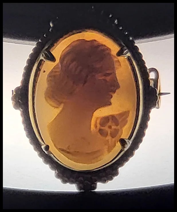 Vintage Ornate Cameo Pin/Brooch - 5