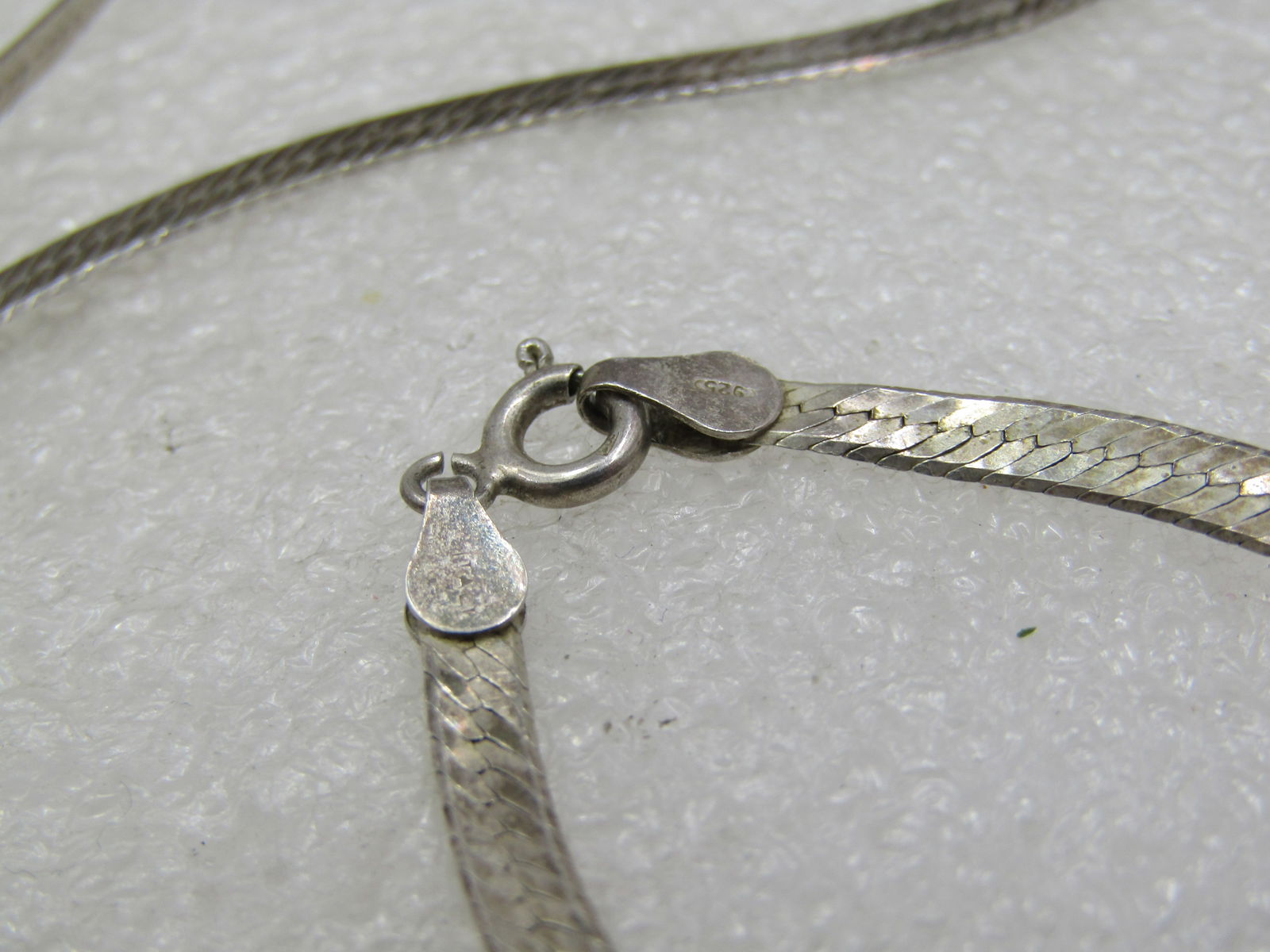 Vintage Sterling Herringbone Necklace, 3mm, 24", Unisex - 6
