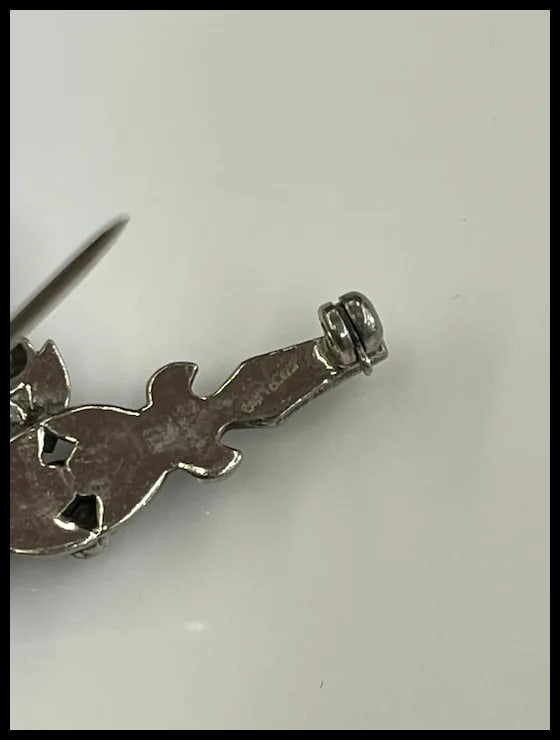 Vintage Sterling Silver and Marcasite Nurse’s Brooch - 4