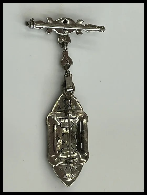 Vintage Sterling Silver and Marcasite Nurse’s Brooch - 5