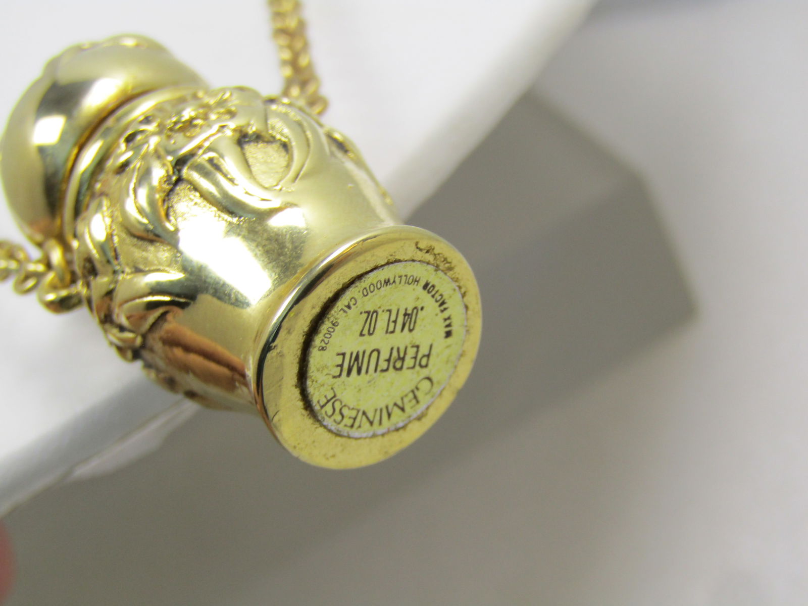 Vintage Max Factor of Hollywood Rare Perfume Floral Urn Necklace, Geminesse, 1960's-1970's - 4