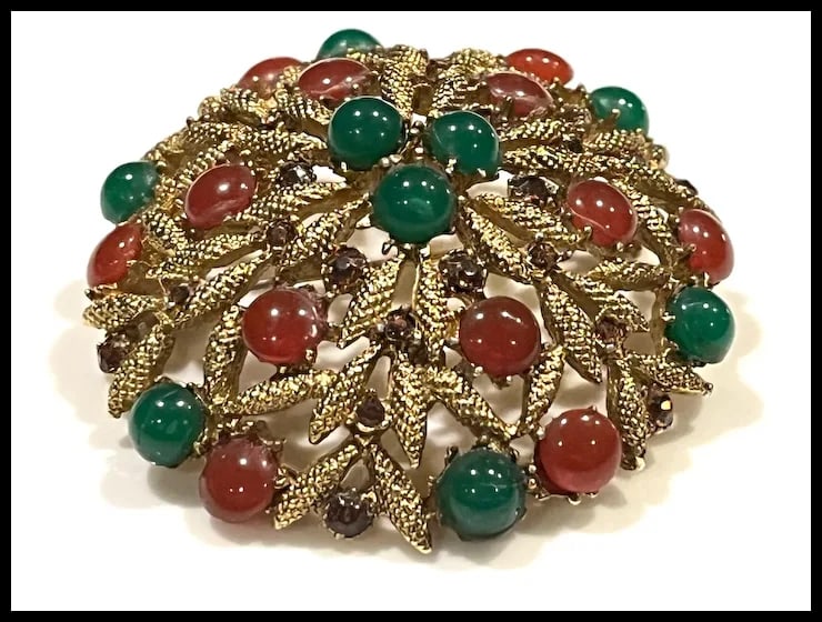 Vintage Signed Capri Brooch - 4