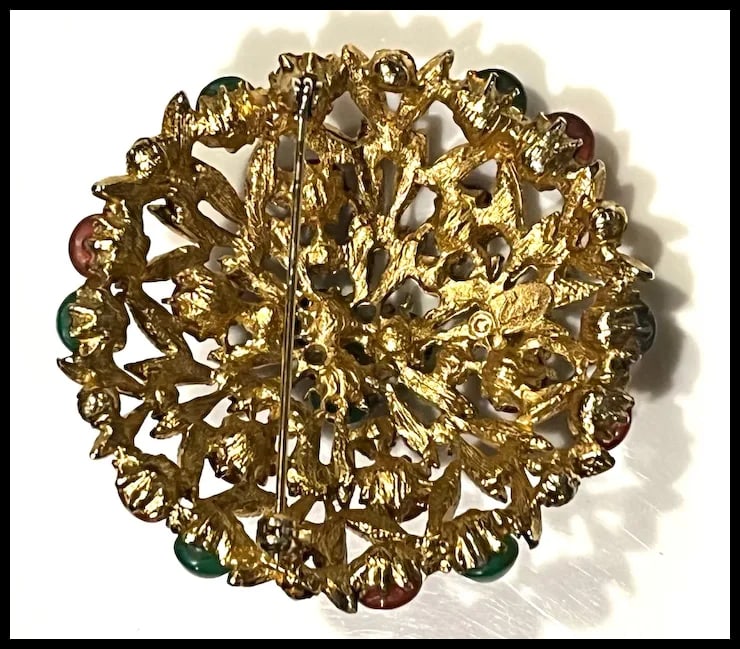 Vintage Signed Capri Brooch - 5