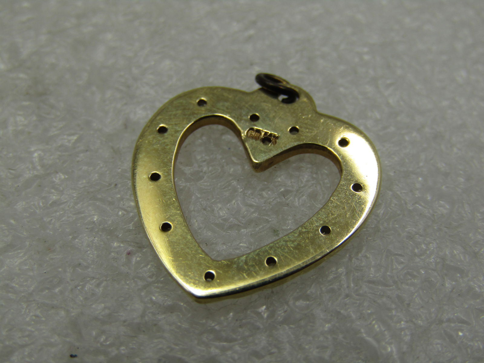 Vintage 14kt Diamond Illusion Heart Pendant, Two-Tone - 4