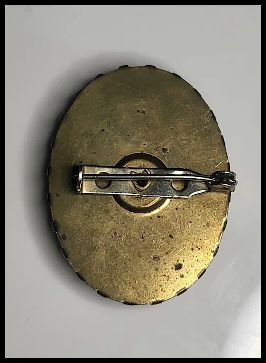 Vintage Black Costume Cameo Brooch/Pin - 3