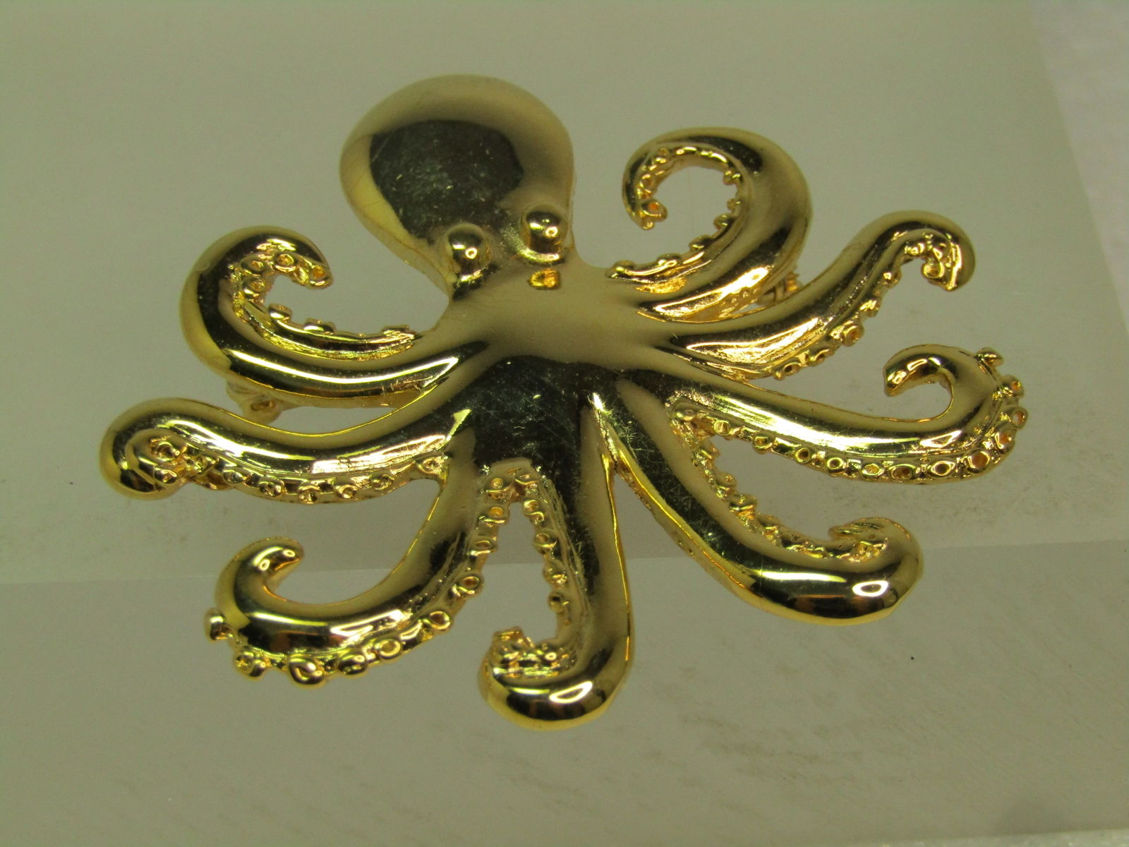 Vintage Octopus Gold Tone Brooch, 1980's-1990's (1 of 5)