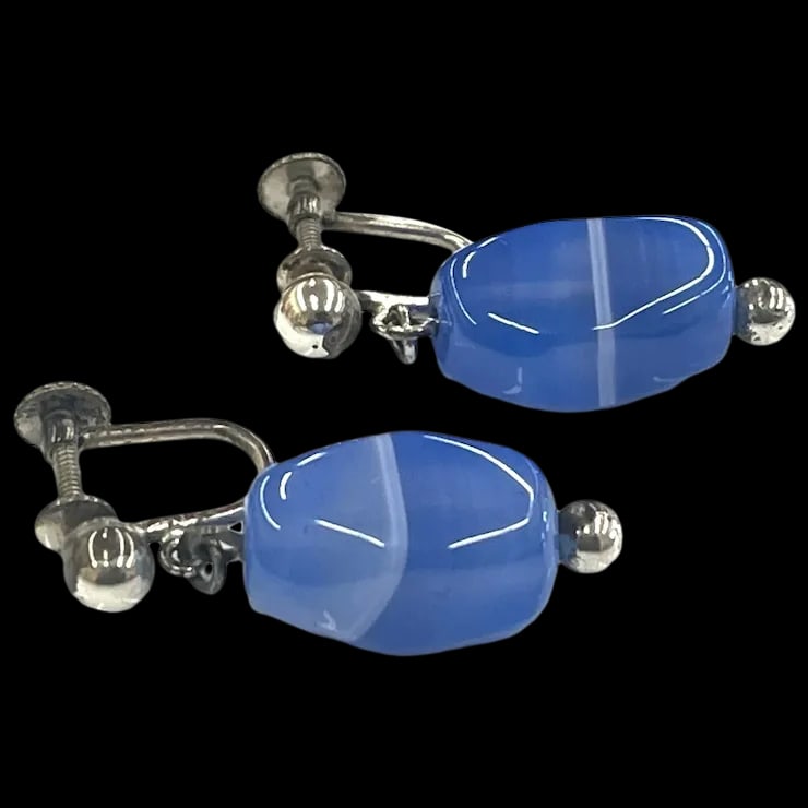 Vintage Sterling Silver Screw Back Earrings (1 of 6)