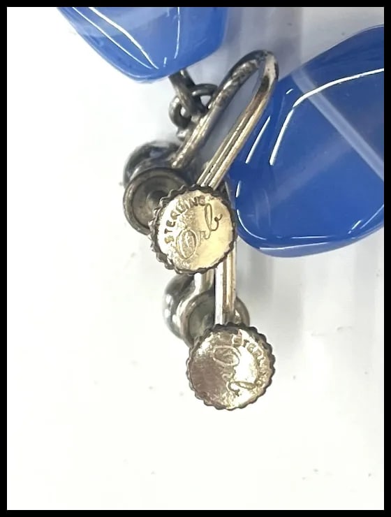 Vintage Sterling Silver Screw Back Earrings - 6