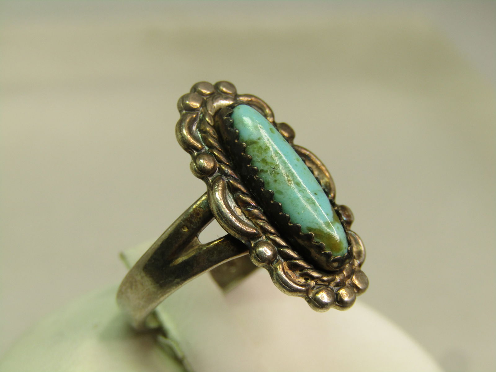Vintage Sterling Southwestern Turquoise Ring, Sz. 6, Bell Trading, 1960's-1970's - 2