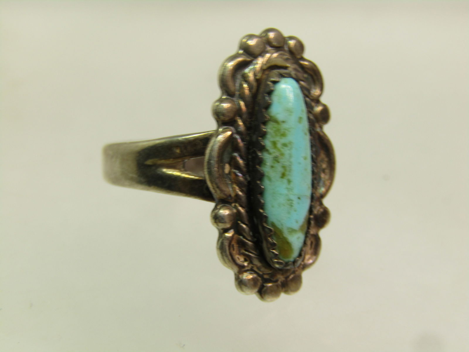 Vintage Sterling Southwestern Turquoise Ring, Sz. 6, Bell Trading, 1960's-1970's - 5