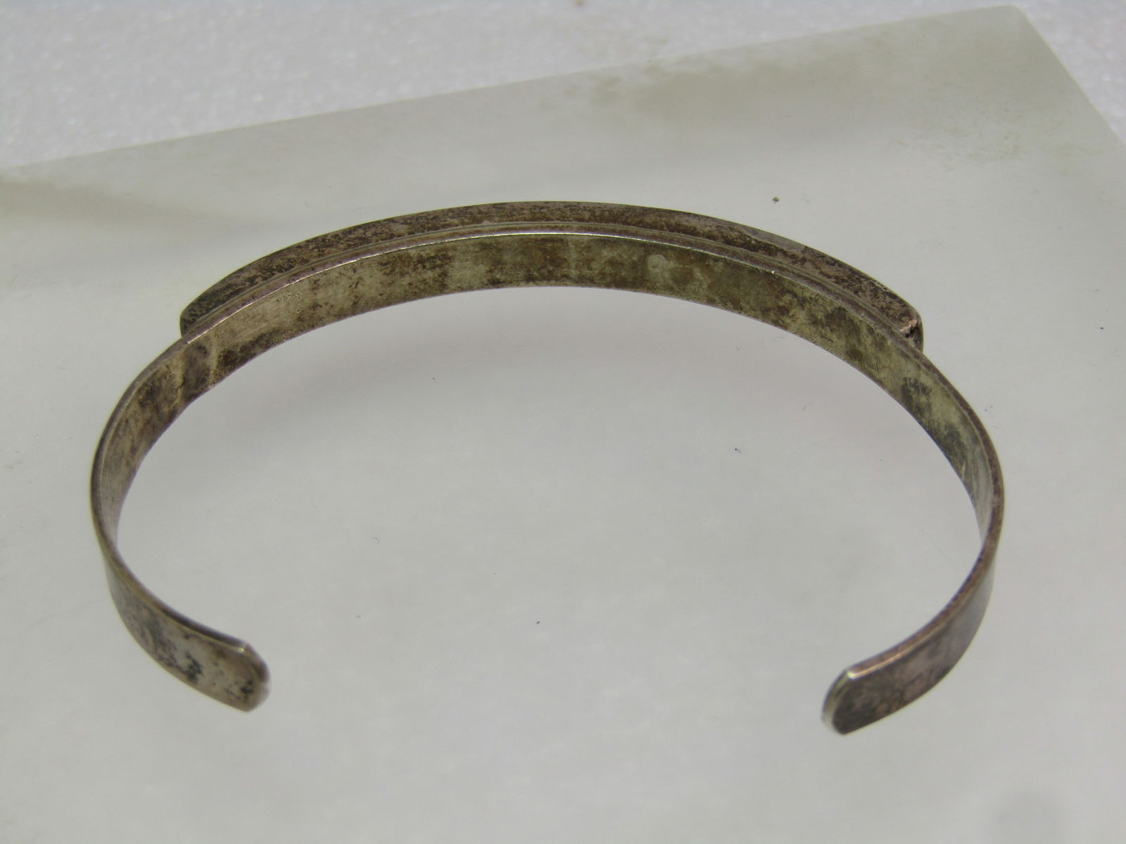 Vintage Sterling Southwestern Inlaid Cuff Bracelet, Mixed Stones, 6.75", 1970's - 6