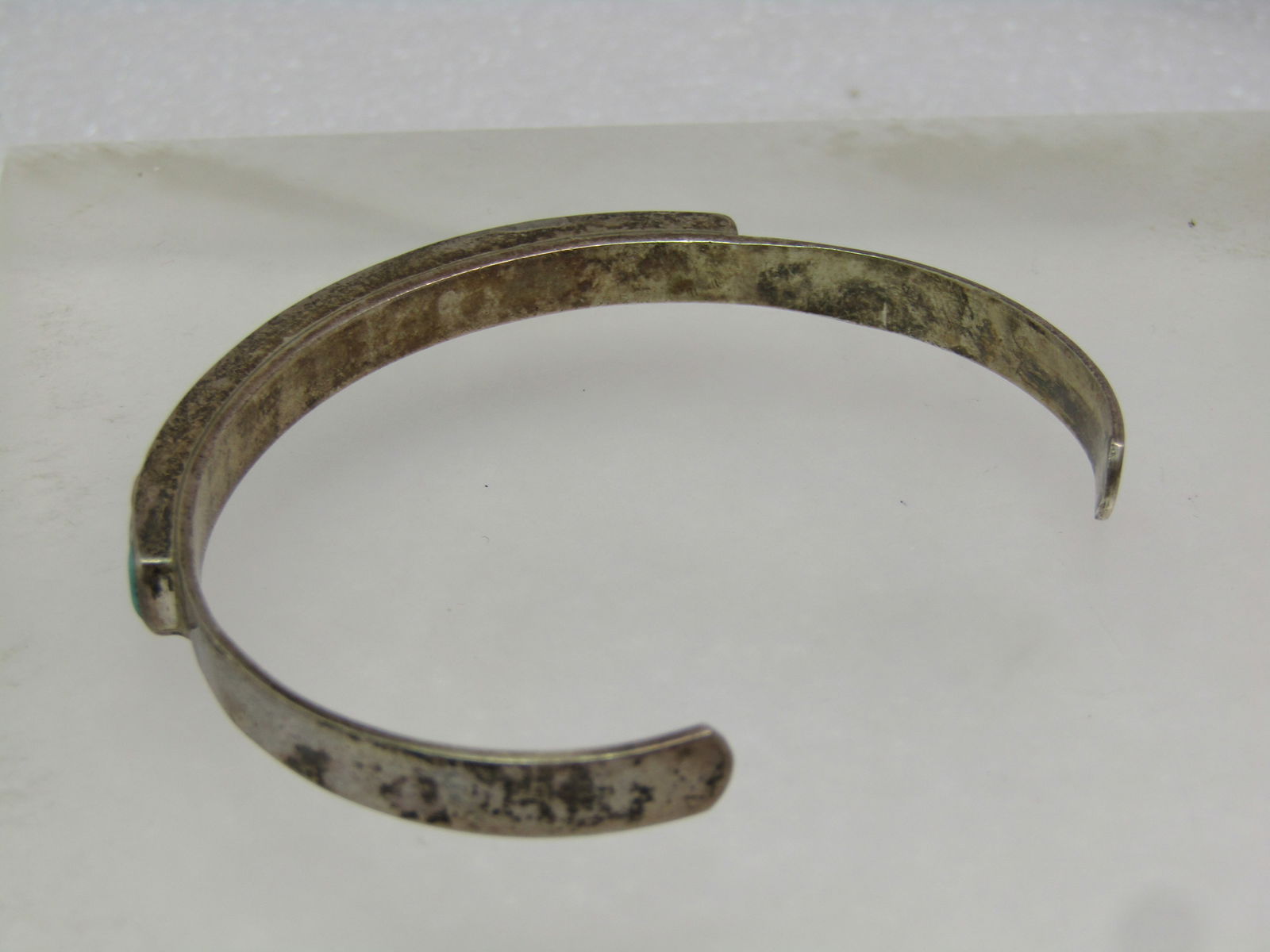 Vintage Sterling Southwestern Inlaid Cuff Bracelet, Mixed Stones, 6.75", 1970's - 7